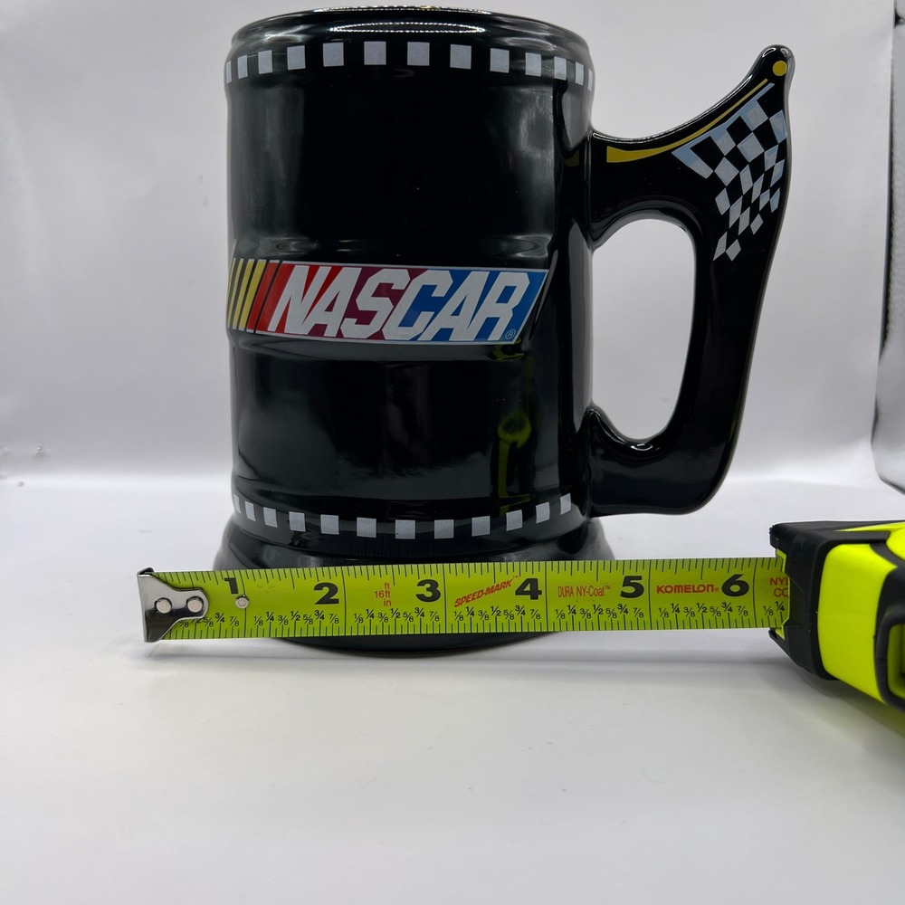 NASCAR 2003 Mug Tankard Style Black Racing Checkered Flag Handle - Picture 9 of 9